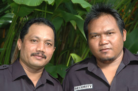 Wayan Wiana & Wayan Diarsa, Security